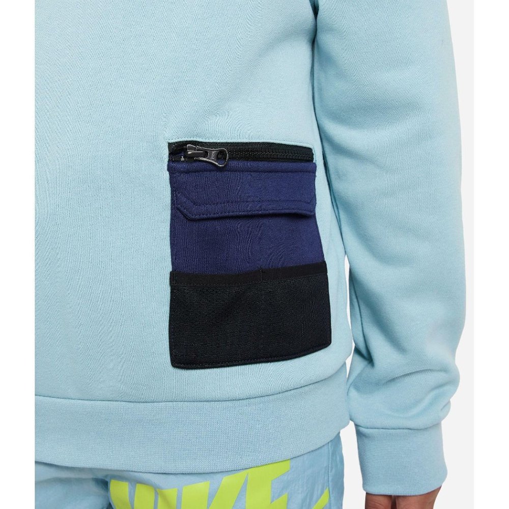 Nike Boys' Cargo Pocket French Terry Crewneck Sweatshirt - Picture 4 of 4